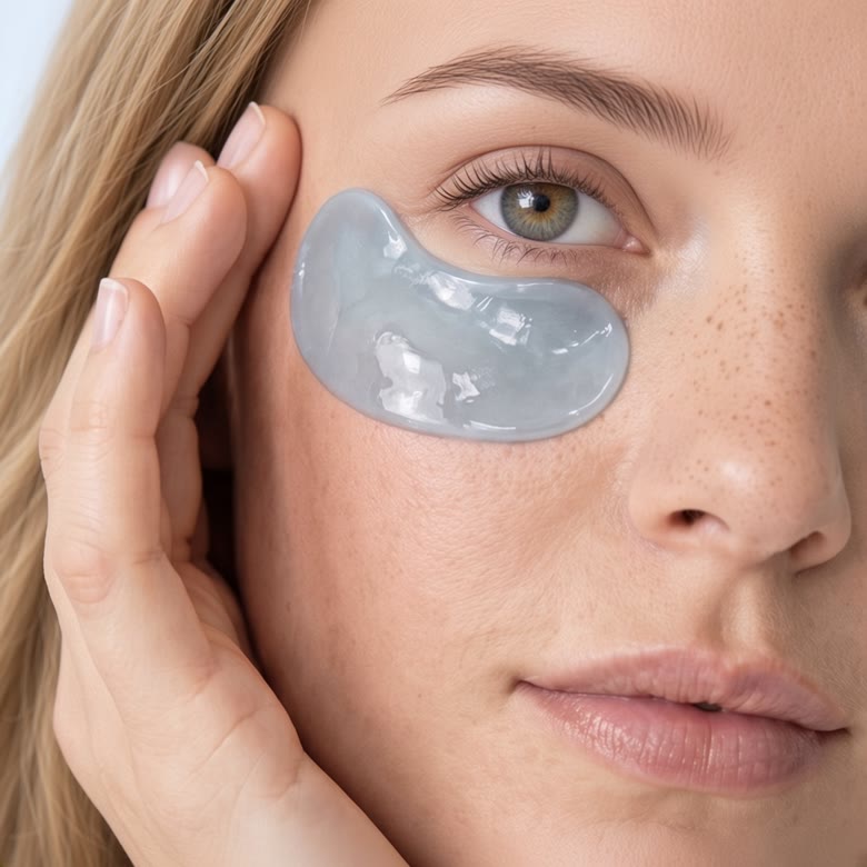Woman wearing Sunster eye patches